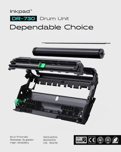 Miniatura 7 de iNKPAD DR730 Unidad de tambor compatible de reemplazo para unidades de tambor DR-730 para usar con impresoras MFC-L2710DW MFC-L2750DW HL-L2390DW