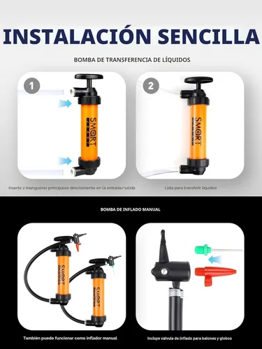 Miniatura 3 de SMART JERRY - Bomba de sifón para gasolina, bomba de transferencia de fluidos automotriz, kit de bomba anticongelante RV, bomba de transferencia