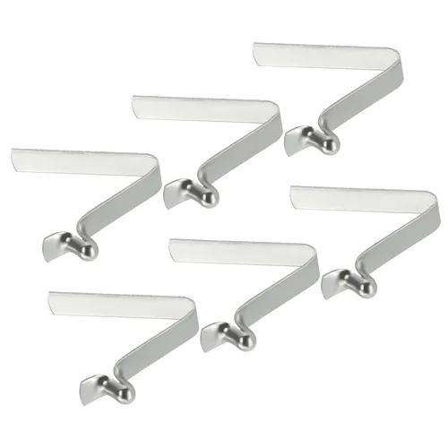 PATIKIL Broches de paleta de kayak de 0.197 x 0.118 in, paquete de 6 clips de acero en forma de V de un solo pasador, clips de resorte, tubo de