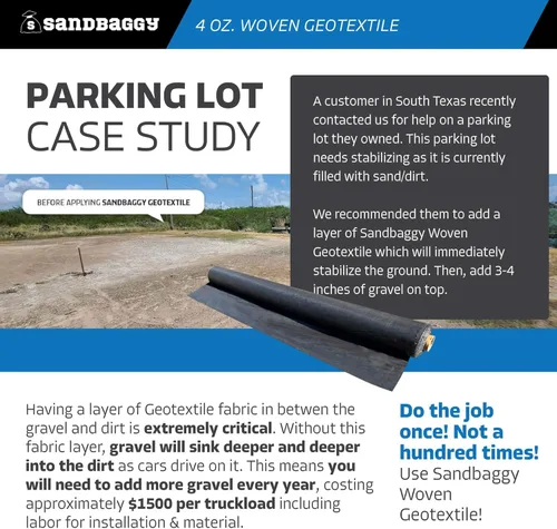 Miniatura 7 de Sandbaggy Tela tejida geotextil para paisaje, tela de 50 años* para estabilización del suelo y contrapiso para adoquines, calzada, caminos