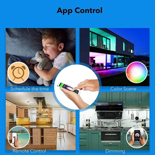 Miniatura 3 de Luces LED para debajo del gabinete cableadas, iluminación inteligente para debajo del gabinete habilitada para Alexa Google. Enchufe y cable