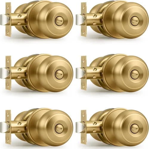 Miniatura 51 de Probrico - Perillas de puerta de negro mate, manijas de puerta con cerradura y perilla, manijas de puerta interior sin llave para baño y dormitorio