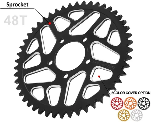 Miniatura 2 de JFG RACING Sur Ron 48T Sprocket,Sur Ron Piñón trasero 48 dientes aleación de aluminio para Sur Ron Surron Light Bee S/X Segway X160/X260 Electric