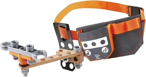 Miniatura 4 de Hape Junior Inventor Scientific - Cinturón de herramientas 19 piezas de componentes utilitarios STEAM cinturón de almacenamiento de herramientas