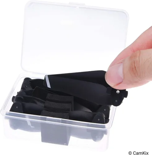 Miniatura 3 de CamKix Hélices de repuesto para DJI Spark, 2 juegos (8 cuchillas), con práctica caja de almacenamiento, alas plegables de liberación rápida, diseño