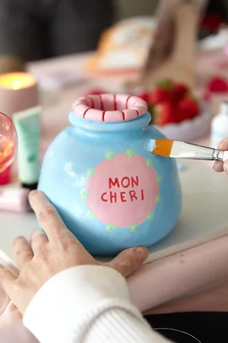 Miniatura 3 de Pott'd Arcilla que se Seca al Aire para Adultos Edición Especial Noche de Cita. Kit de Cerámica Casera para Principiantes para Adultos. Kit