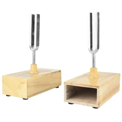 Miniatura 5 de Oumefar Tuning Fork Virbration Instrumento experimental Curación Musical 440HZ Aleación de aluminio Parte de Solfeggio Tuning Set con caja
