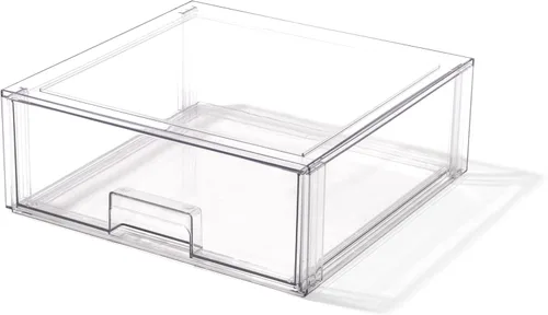 Miniatura 11 de BINO Cajones de almacenamiento apilables, Extra Grande Alto - Transparente THE CRATE COLLECTION Contenedores de almacenamiento con cajones