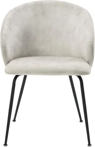 Miniatura 5 de Lexicon Juego de 2 sillas de comedor, modernas sillas de cocina y comedor, asiento acolchado tapizado de terciopelo, respaldo redondo, sin brazos