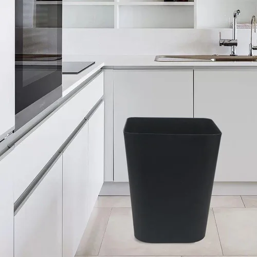 Miniatura 4 de Cubo de basura pequeño de 1.6 galones para baño, papelera para cocina, oficina, baño, paquete de 2 (1.6 galones (paquete de 2), color negro