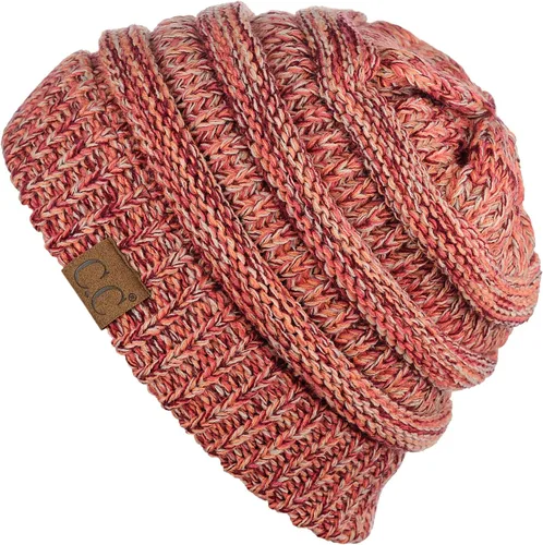 Miniatura 175 de C.C Trendy Warm Chunky Soft Stretch Cable Knit Beanie