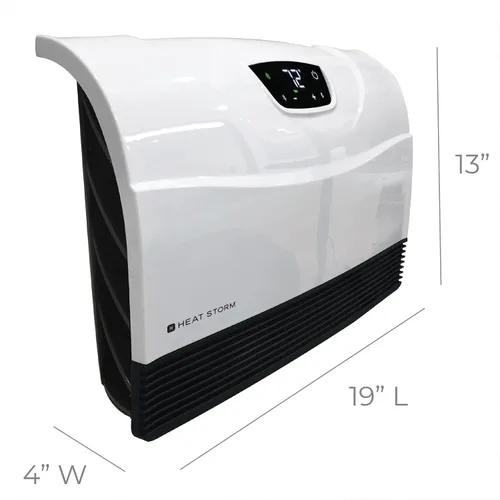Miniatura 4 de Heat Storm Phoenix - Calentador de espacio infrarrojo con pies acoplables, control remoto, eficiencia energética: 750-1500 vatios, suelo o pared