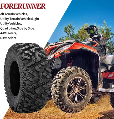 Miniatura 7 de FORERUNNER - Neumáticos ATV 25x8-12, todo terreno, 6PR 25x8x12, ATV, UTV, Trail Mud Sand Off-Road (paquete de 2, sin cámara) FORERUNNER 6PR