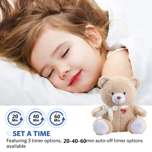 Miniatura 5 de BEREST Chupete musical para dormir para bebés recién nacidos, máquina de ruido blanco con latido del corazón de la madre, ayuda para dormir