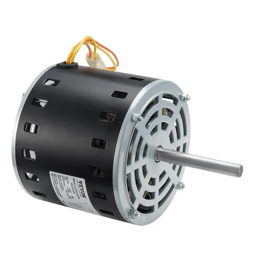 Miniatura 9 de VEVOR Motor soplador de horno de 1/2HP, 1075RPM 5 velocidades, 208/230V 2.7A, bastidor 48 longitud del eje 3.4", diámetro del eje 0.5", rotación