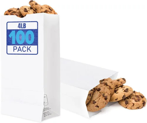 Miniatura 11 de Stock Your Home Bolsas de almuerzo de papel kraft marrón de 4 libras (100 unidades) – Bolsas de almuerzo desechables a granel, bolsa en blanco