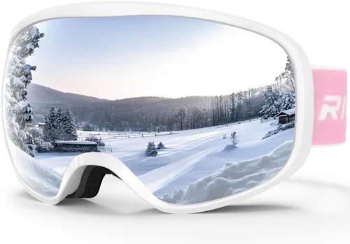 Miniatura 11 de Gafas de esquí de snowboard para hombres, mujeres, adultos, jóvenes, sobre gafas OTG/100% protección UV, antivaho/visión amplia