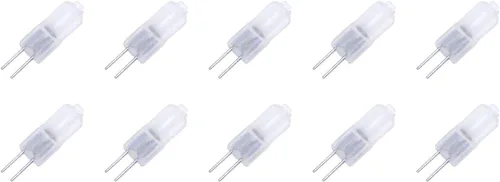Paquete de 10 lentes suaves congeladas de 35 vatios CA CC 12 voltios reemplazo de bombilla T3 JC G4 2 pines base halógena RV Showroom lámpara marina