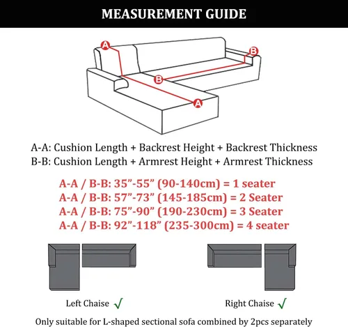 Miniatura 5 de L Shaped Sectional Sofa Covers 2 Pieces, 1+2 Seater High Elastic Super Stretch Couch Covers, All-Inclusive Non-Slip Slipcover Set with Pillowcases