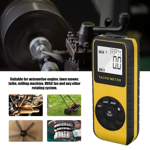 Miniatura 6 de Tacómetro fotográfico sin contacto 7.0-99,999 RPM, velocímetro láser automotriz AIOMEST, probador de tacómetro medidor de RPM para automóvil