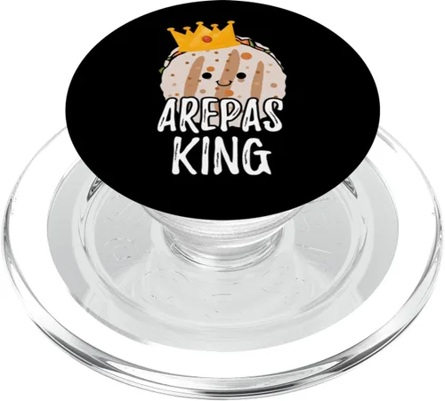 Miniatura 8 de Arepas King Venezolano Comida Tradicional Divertido Fabricante de Arepas PopSockets Adhesivo PopGrip