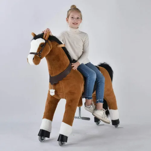 Miniatura 3 de Caballo mecedor mecánico grande Ufree, 44 pulgadas, para montar, rebotar y moverse, para niños de 4 a 15 años, L