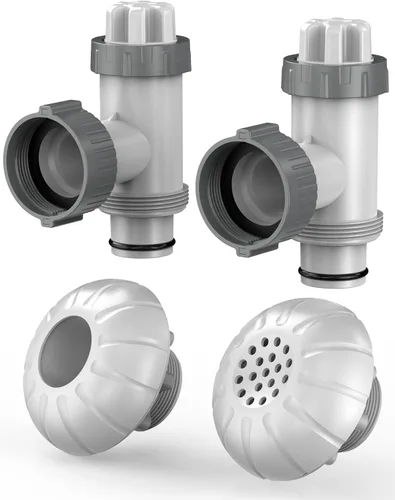 Miniatura 8 de POOLHACKER Piezas de piscina sobre el suelo, piezas de repuesto para piscinas para válvula de émbolo, kit de piezas de repuesto de puertos
