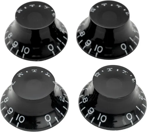 Miniatura 8 de Musiclily Pro Inch USA LP - Perillas finas de campana de 24 líneas para guitarra eléctrica Les Paul CTS Macetas, color ámbar (juego de 4)