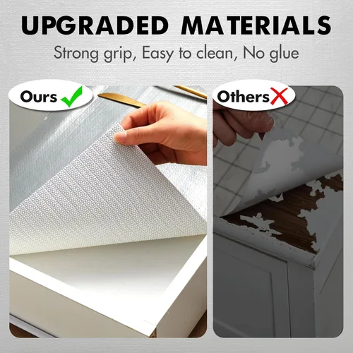 Miniatura 7 de Viseeko Revestimiento para estantes y cajones para gabinetes de cocina, revestimientos de gabinete no adhesivos para estantes, papel de estante