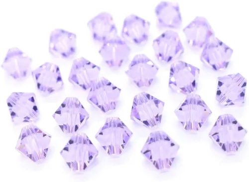 Miniatura 72 de 100 piezas auténticas Preciosa de 3 mm (0,12 pulgadas) cuentas sueltas de cristal bicono facetado pequeño amatista púrpura compatibles con cristales