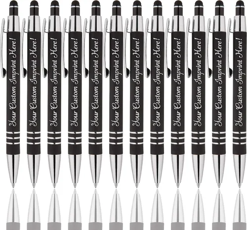 Miniatura 9 de Bolígrafos personalizados: el bolígrafo Hottie de goma suave al tacto con punta de lápiz óptico es un elegante bolígrafo de metal premium, tinta
