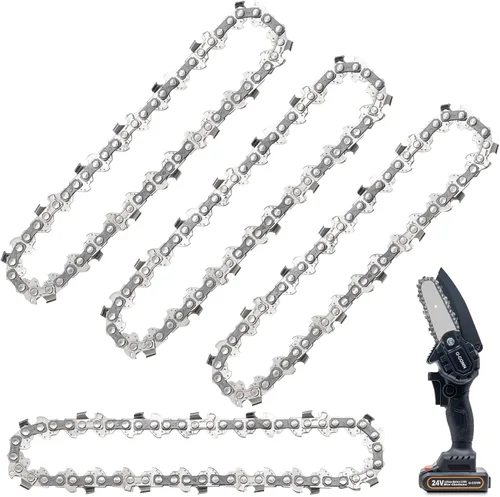 Miniatura 20 de O-CONN Paquete de 4 cadenas de repuesto de motosierra/sierra de poste de 8 pulgadas, para barras guía de 8 pulgadas, paso LP de 3/8 pulgadas