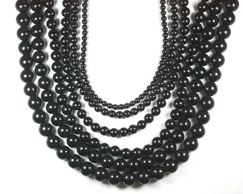 Miniatura 3 de Handmade Black Onyx Crystal Mens Necklace - Grounding Genuine Gemstone Beaded Mala Willpower, Protection, Prosperity Black Choker - Jewelry Gift
