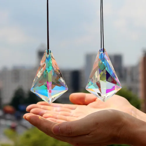 Miniatura 17 de STINO - 2 piezas prismas atrapasoles de bola de cristal de 4cm, atrapasoles colgantes con prisma de vidrio, creador de arcoíris para ventanas