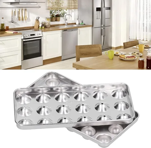 Miniatura 8 de Bandeja de acero inoxidable 304, herramienta de fabricación de hielo duradera con tapa para el hogar, cocina de verano, fiesta, campamento
