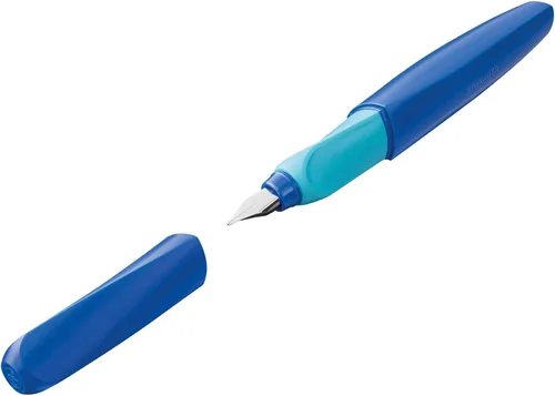 Miniatura 14 de Pelikan Pluma estilográfica Twist 946806 con 1 cartucho de tinta, punta media, color negro, en caja