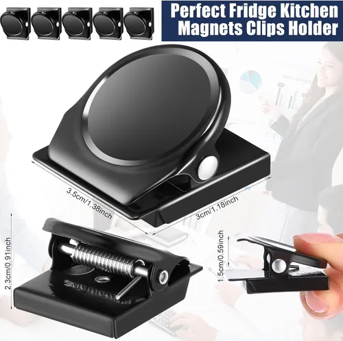 Miniatura 2 de Tenceur 54 clips magnéticos de metal resistentes para refrigerador, pizarra blanca, clip magnético para oficina, aula, maestros, armarios escolares