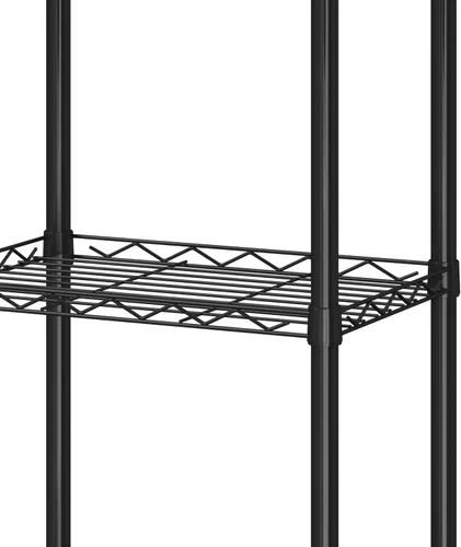 Miniatura 6 de HOMEFORT Estantería de alambre de 5 niveles, 5 estantes, estante de almacenamiento de metal, organizador duradero, perfecto para despensa, armario