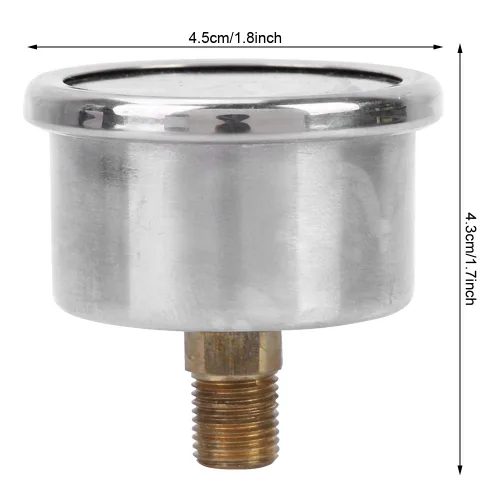 Miniatura 7 de Jadeshay Medidor de presión, 0-6000PSI 0-40MPa Bomba de Aire Medidor de Presión de Doble Escala Lleno de Líquido para Equipo de Buceo Manómetro