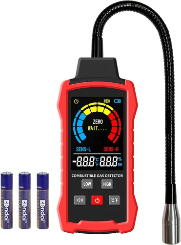 Detector de gas natural, detector de fugas de gas con cuello de cisne de 11 pulgadas, localización de la fuente de propano, gas natural, metano, GLP