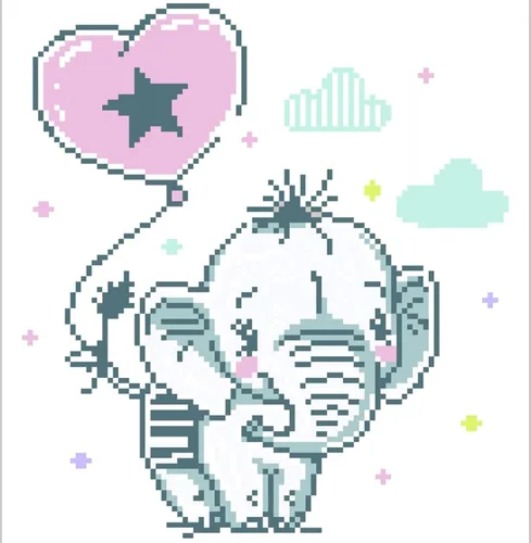 Miniatura 5 de DIAMOND DOTZ Sweet Trunks - Kits de pintura de diamantes de elefante para adultos, kits de arte de diamantes, un kit de manualidades creativo