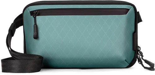 Bolso cruzado pequeño para mujer, bolso de hombro vegano impermeable con tela acolchada de nailon de diamante, respaldo de poliéster 900D