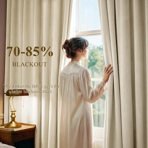 Miniatura 114 de StangH Cortinas de Terciopelo Verde Esmeralda de 96 Pulgadas - Cortinas Opacas de Terciopelo de Lujo Súper Suaves, Elegante Cobertura de Ventana