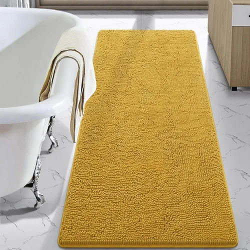 Miniatura 36 de LOCHAS Alfombra de Baño de Lujo Lanuda Tapete de Baño 24 x 17 Pulgadas, Alfombras de Baño Lavables Antideslizantes para Baño y Ducha, Alfombras