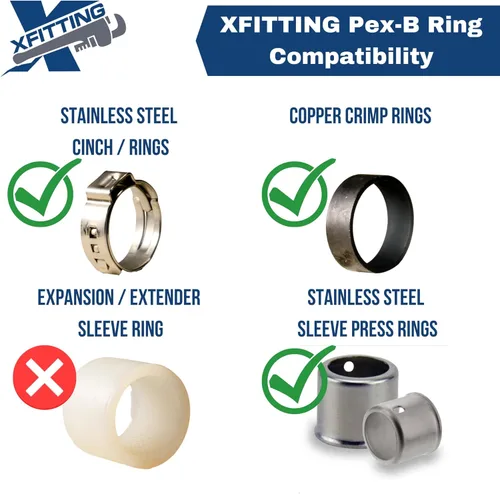 Miniatura 5 de XFITTING 1 pulgada Pex x 1 pulgada Adaptador Femenino NPT, 23-4-3=2X, 2 Piezas