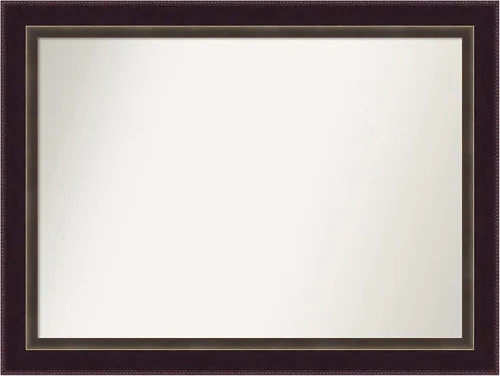 Miniatura 123 de Amanti Art Espejo de baño de bronce para sobre el fregadero, 24 x 24 pulgadas, espejo cuadrado de bronce Lara para tocador, marco de madera