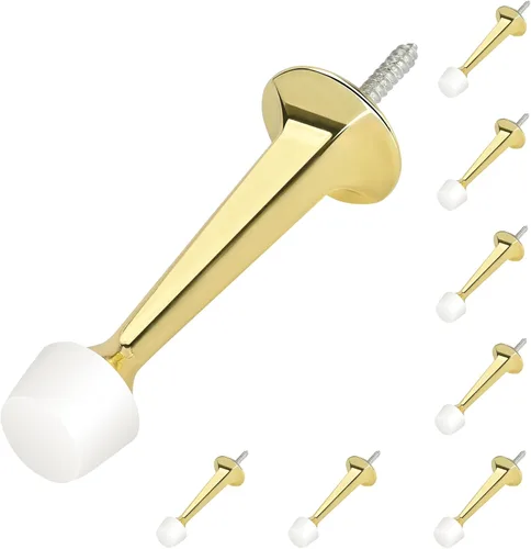 Miniatura 17 de HOMOTEK Paquete de 20 topes de puerta rígidos sólidos resistentes con punta de goma suave, tope de puerta fundido de zinc para proteger la pared