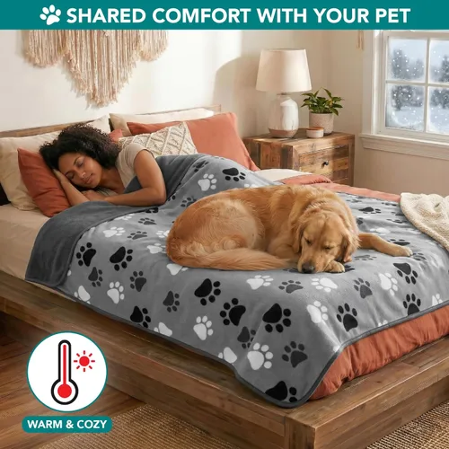 Miniatura 5 de PetAmi - Manta impermeable para mascotas extra grandes, perros, gatos, funda protectora para sofá grande, manta reversible lavable de forro polar