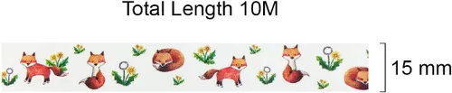 Miniatura 3 de allydrew Cinta adhesiva Washi, 0.591 in x 32.8 ft, zorros
