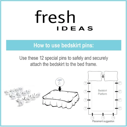 Miniatura 4 de Levinsohn Textile FRE-751-XX-ASST-XX Fresh Ideas Pines para falda de cama, set de 12